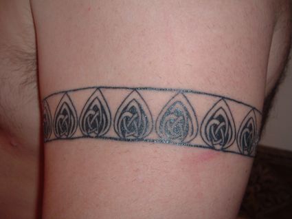 Celtic Heart Arm Band Tattoo